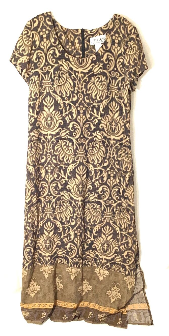Vintage J Stevens Maxi Dress 90s Formal Goth Maxi Dress Size 8